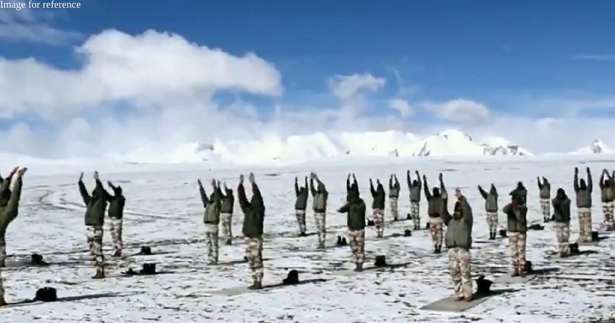 Over 50,000 ITBP personnel perform Yoga at 19,000 feet in sub-zero temperature locations